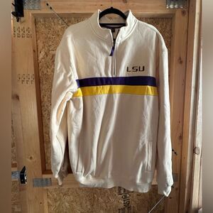 Colosseum Cream and Purple Men's LSC Zip Up Top